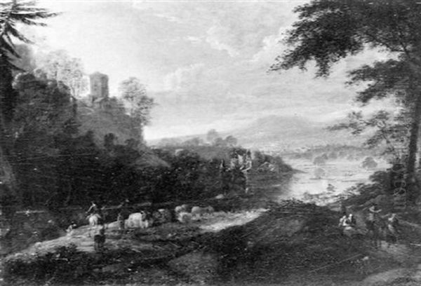 Flusslandschaft Mit Hirtenstaffage - view 1