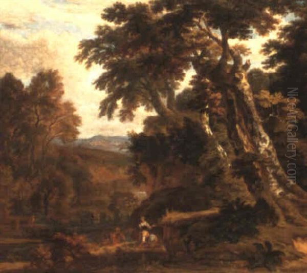 A River Landscape With Figures - view 1