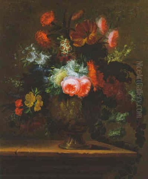 Blumenstauss In Einer Prunkvase - view 1