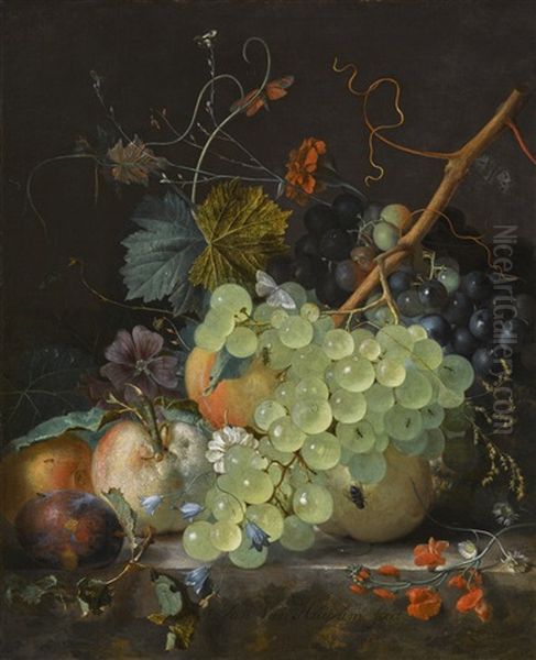 Still Life With Fruit On A Marble Ledge - view 1