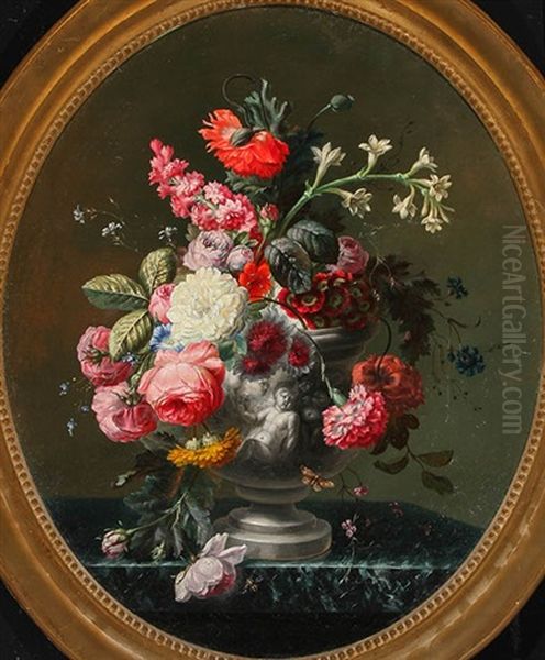 Still Life With Flowers In A Vase And Still Life With Flowers In A Basket: Two Works - view 1