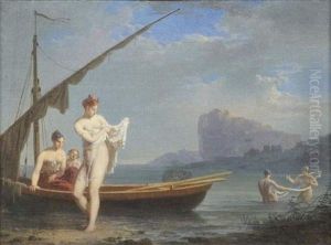 Nymphes Au Bain by Jan Van Huysum