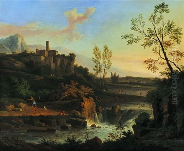 Paysage De Cascade Dans La Campagne Italienne - view 1