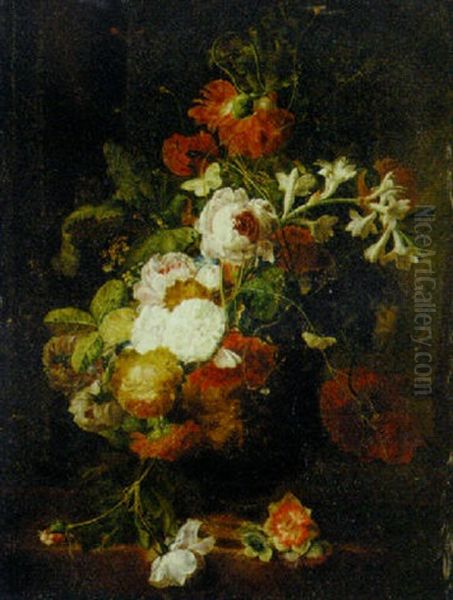 A Still Life Of Flowers In A Vase - view 1
