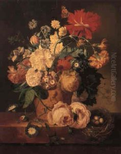 Blomsterstilleben by Jan Van Huysum