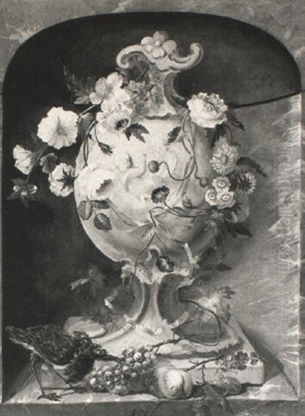 Flowers In A Vase Set In A Niche - view 1