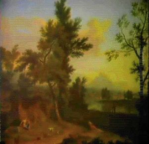 Paesaggio Italianizzante Con Figure Paesaggio Italianizzante Con Figure