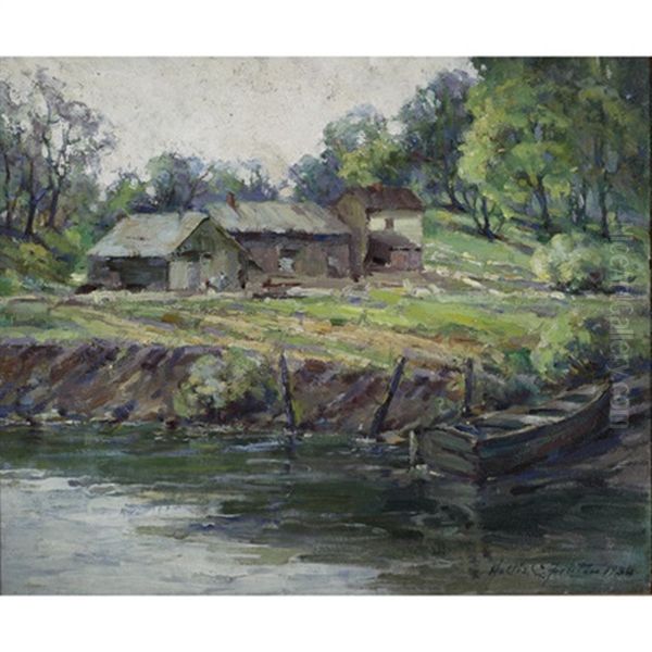 Farm Buildings By The River - view 1