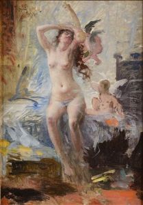 Venus With Amoretti by Vojtech (Adalbert) Hynais
