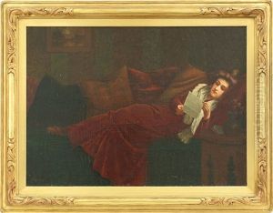 Young Woman Reading A Letter by Herman N. Hyneman