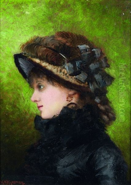 Portrait D'une Elegante Au Chapeau - view 1