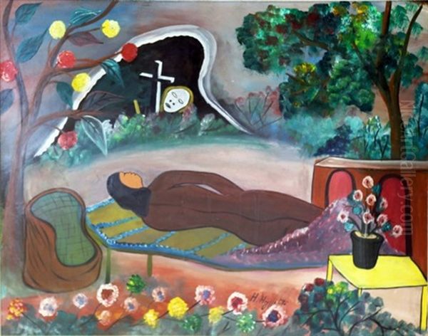 Woman In Cemetery - view 1