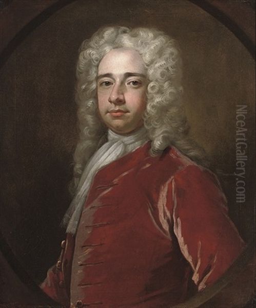 Portrait Of A Gentleman, In A Red Velvet Coat - view 1