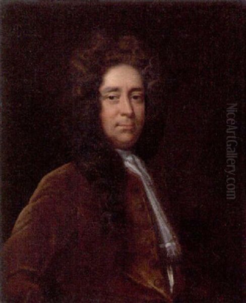 Portrait Of A Gentleman (edward Negus, Esq.?) In A Brown Coat And A White Shirt - view 1