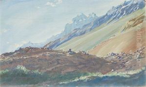 The Foothills Of Karakoram Mountain by Alexander Evgenevich Iacovleff