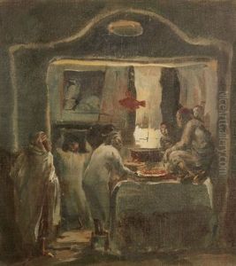 Le Marche Aux Poissons by Alexander Evgenevich Iacovleff