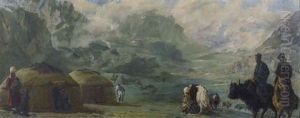 Kirghiz Encampment On The Roof Of The World by Alexander Evgenevich Iacovleff
