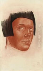 Portrait Of A Woman by Alexander Evgenevich Iacovleff
