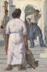 Conversation In Capri by Alexander Evgenevich Iacovleff