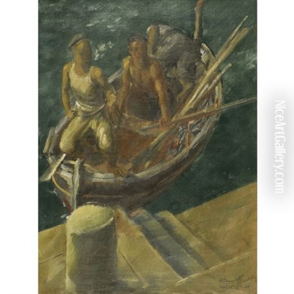 Fishermen At Calvi - view 1