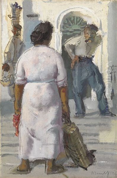 Street Meeting, Capri - view 1