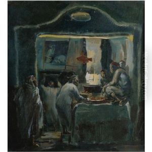 Tunisian Kitchen by Alexander Evgenevich Iacovleff