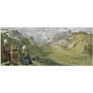 Kirghiz Women And Their Children In The Himalayas