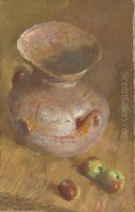 Still Life With Jug And Apples by Alexander Evgenevich Iacovleff