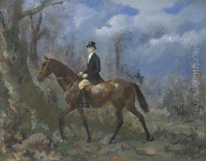 Portrait Of Madame Conrad On Horseback by Alexander Evgenevich Iacovleff