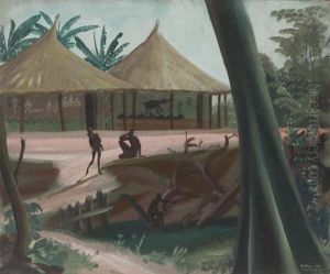 Etude De Village D'oubangui Chari by Alexander Evgenevich Iacovleff