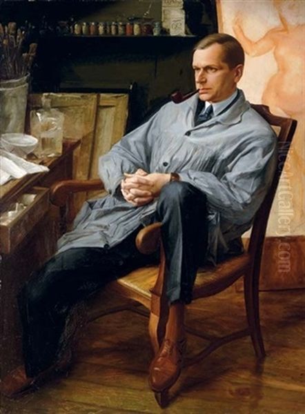 Portrait Of Vasilii Shukhaev In His Studio - view 1