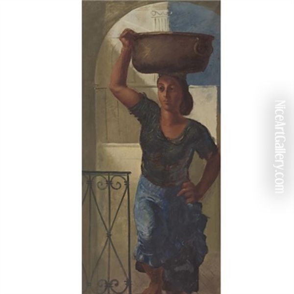 Carrying Water In Capri - view 1
