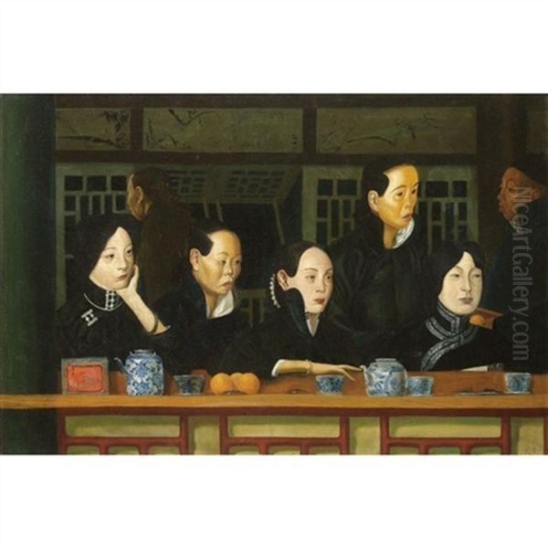 Three Women In A Box At The Theatre - view 1