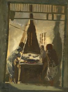 A Sausage Maker In Tunis by Alexander Evgenevich Iacovleff
