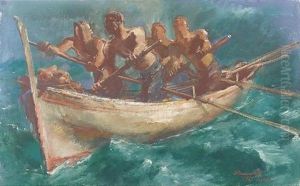 Fishermen Of Capri by Alexander Evgenevich Iacovleff