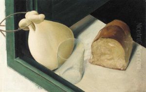 Still Life With A Provolone Cheese by Alexander Evgenevich Iacovleff