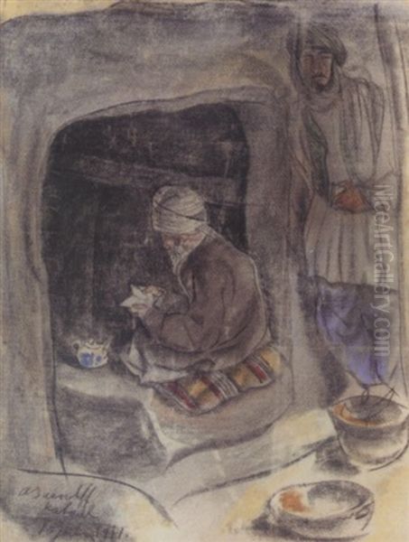 Seated Afghan, Kabul - view 1