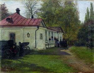 Cour Interieure D'un Manoir Russe
