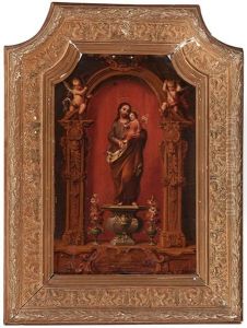 Inmaculada Y San Jose Con El Nino (pair) by Jose Ibarra