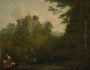 View Of Hawthornden Castle On The River North Esk, Midlothian, Scotland View Of Hawthornden Castle On The River North Esk, Midlothian, Scotland