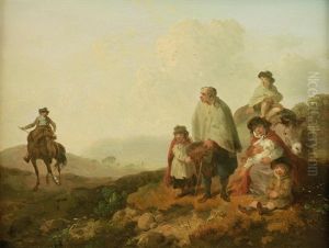 Resting On The Road by Julius Caesar Ibbetson