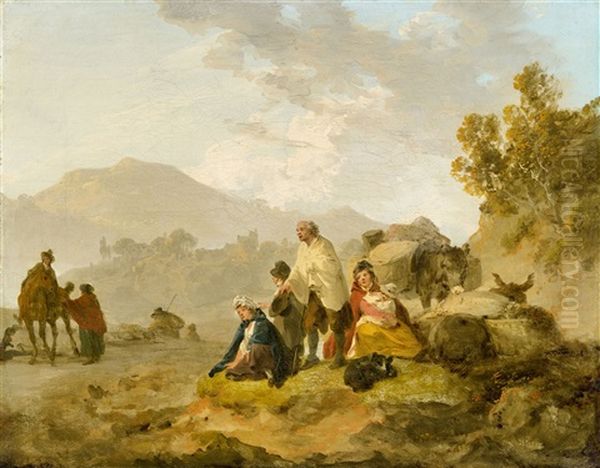 Travelling Folk In Wales - Two Paintings - view 1