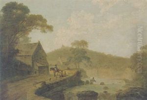 On Leith Water, Scotland by Julius Caesar Ibbetson