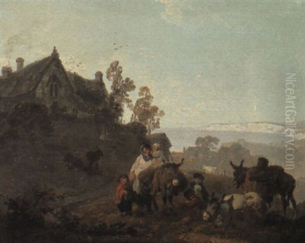 View Of Chale Manor House, Isle Of Wight, With View Of Freshwater Bay - view 1