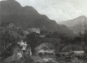 Landscape Near Masham by Julius Caesar Ibbetson