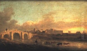 Middleham Castle, Yorkshire by Julius Caesar Ibbetson