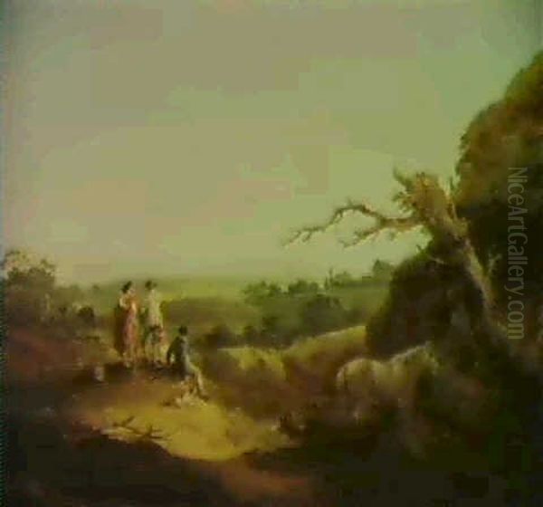 Hampstead Heath With A Distant View Of London - view 1