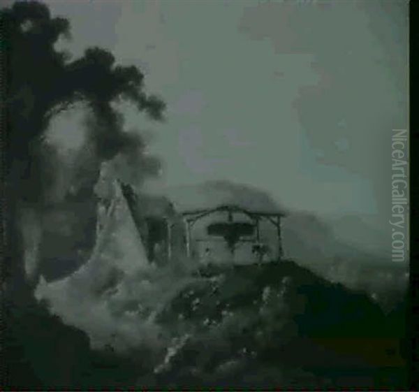 A Wooded Landscape With A Mine, Hills Beyond - view 1