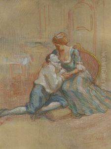 Pierrot Et Colombine by Henri Gabriel Ibels