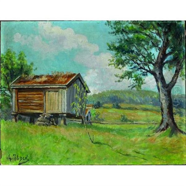 A Pastoral Landscape With A Hut And A Tree In The Foreground - view 1